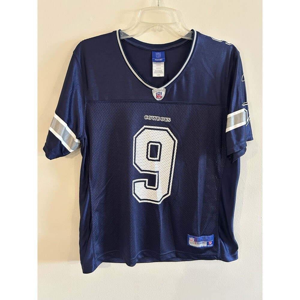 Reebok NFL Dallas Cowboys Tony Romo 9 Stitched Authentic Jersey Mens Size L
